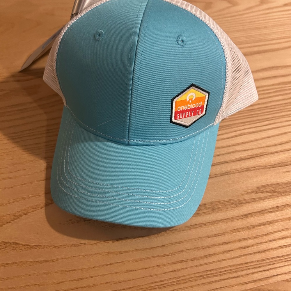 Oneblood Supply Co Blue and White Cap